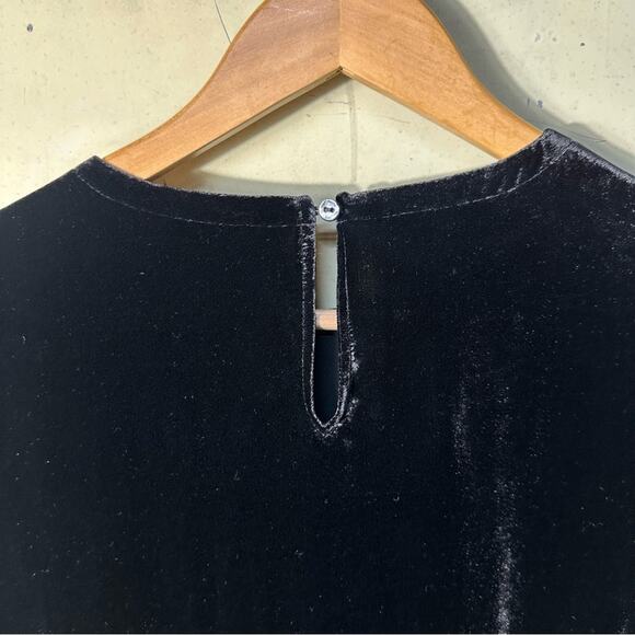 Eileen Fisher Velvet Crew Neck Dress Black Size XXS - Picture 12 of 12